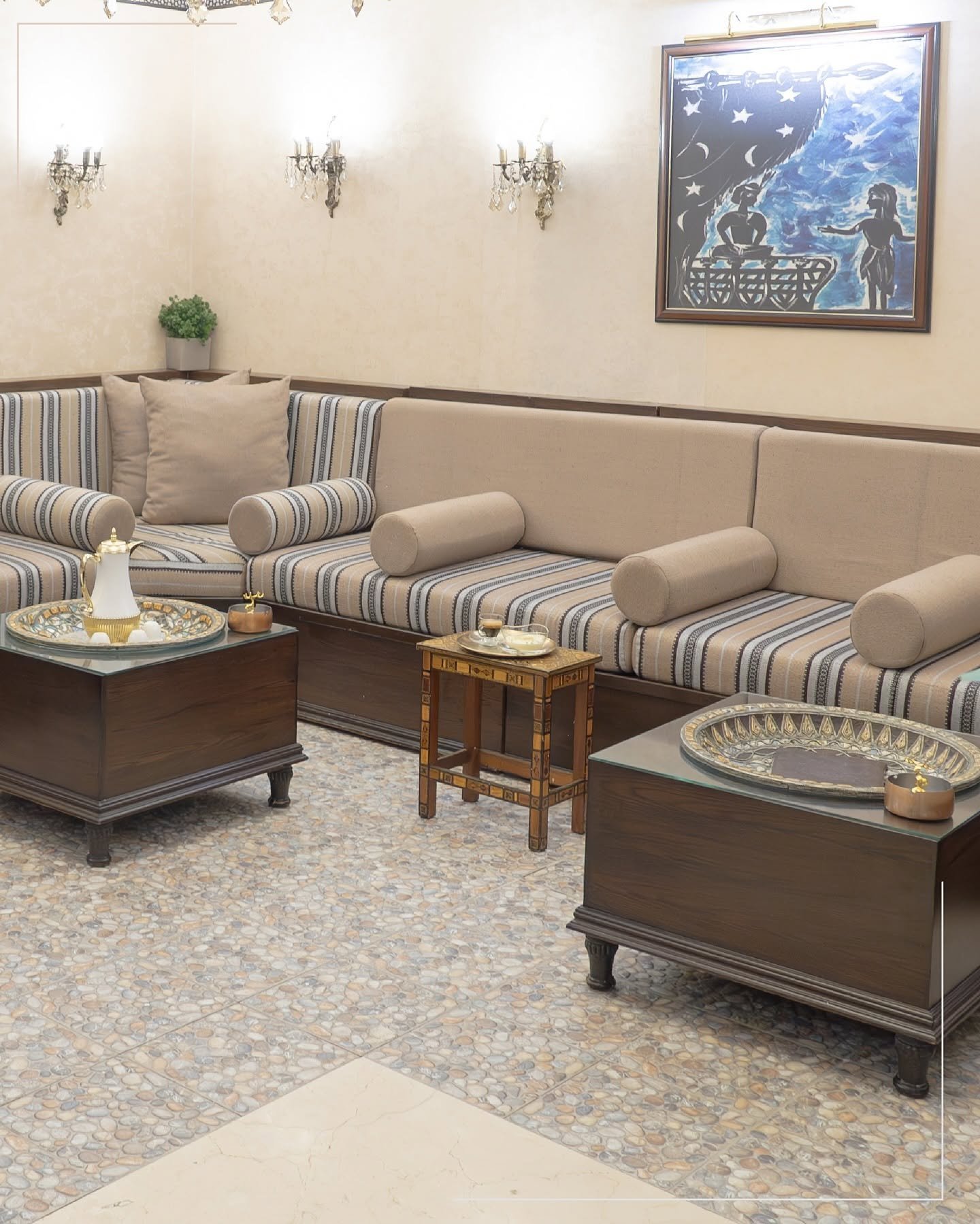 Relaxation lounge at Alf Layla Turkish Bath