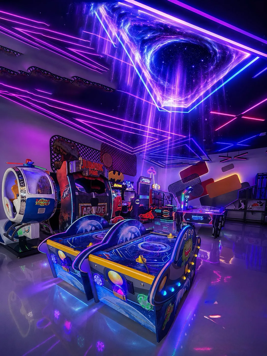 Arcade games at Wonkaland Amman