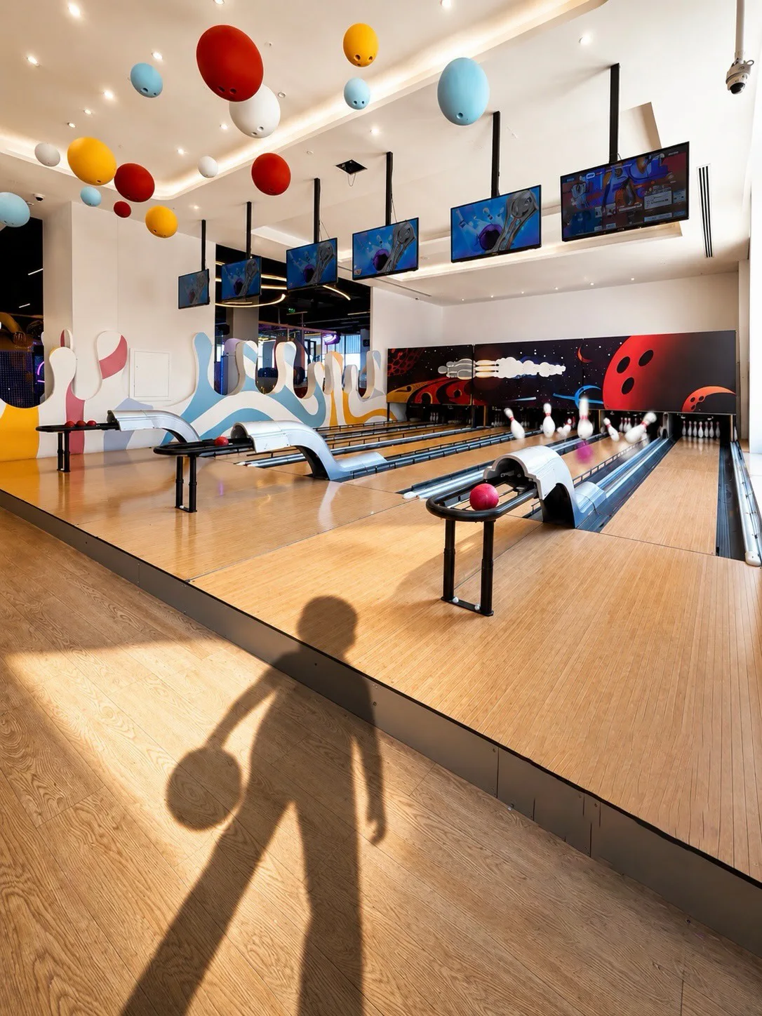 Bowling lanes at Wonkaland Amman